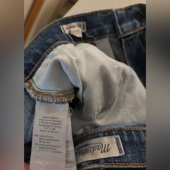 Madewell High Rise Slim Boy Jean in Medium Blue, Size 27 Petite - Picture 8 of 10